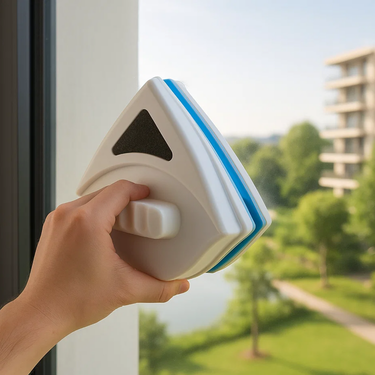 Magnetic Window Cleaner, Double-Sided, Clean Both Sides at Once, Safely Clean High Windows Without a Ladder, Home Use | Sansoti
