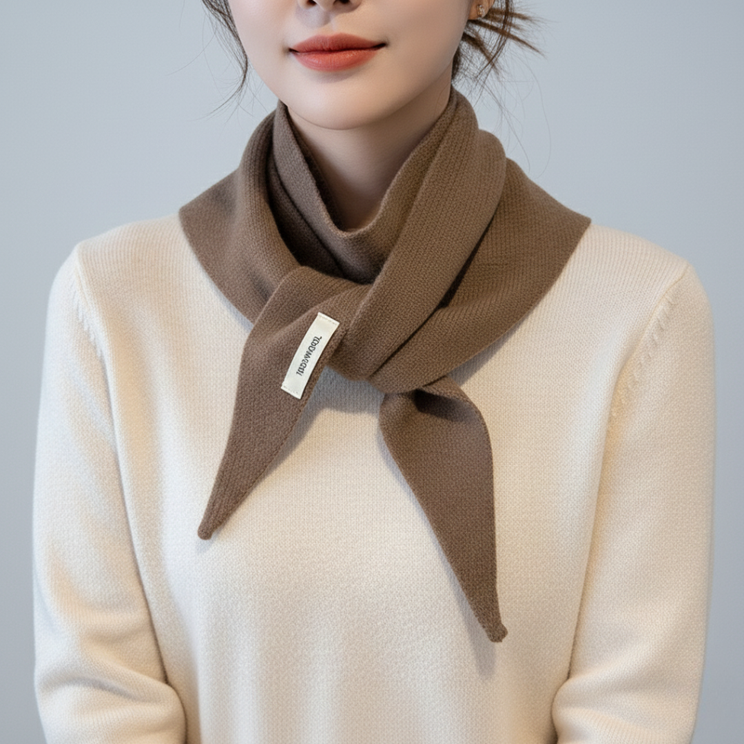 Triangular Knitted Wool Scarf 120x70 cm Soft Neck Scarf Classic Winter Scarf for Women and Men All Seasons | Sansoti