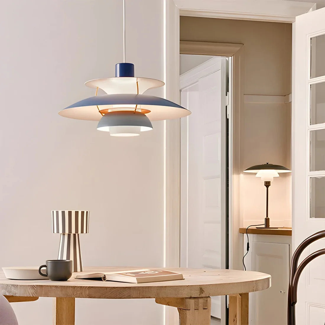 Suspension métal E27 vert table à manger salon lampe design superposée suspension scandinave éclairage d’ambiance intérieur | Restfield