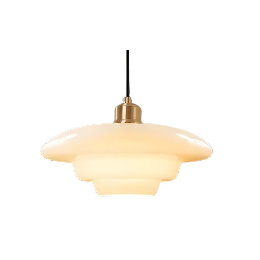 Hängelampe Glas E27 Gold Rund Wohnzimmer Esstisch Küche Organisches Design Stimmungslicht Modernes Interieur | Restfield