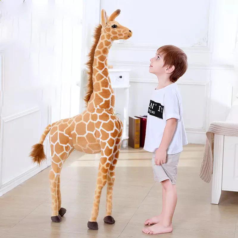 Giraffen-Kuscheltier XXL aus weichem Plüsch – Dekoration fürs Kinderzimmer, 80–140 cm, stehendes Tier, Geschenk für Kinder | Sansoti
