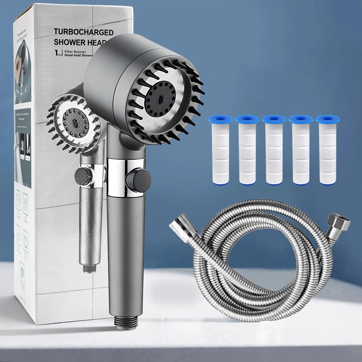Shower Filter with Increased Water Pressure and Skin Care for Healthy Skin and Hair Wellness Shower Bathroom | Sansoti