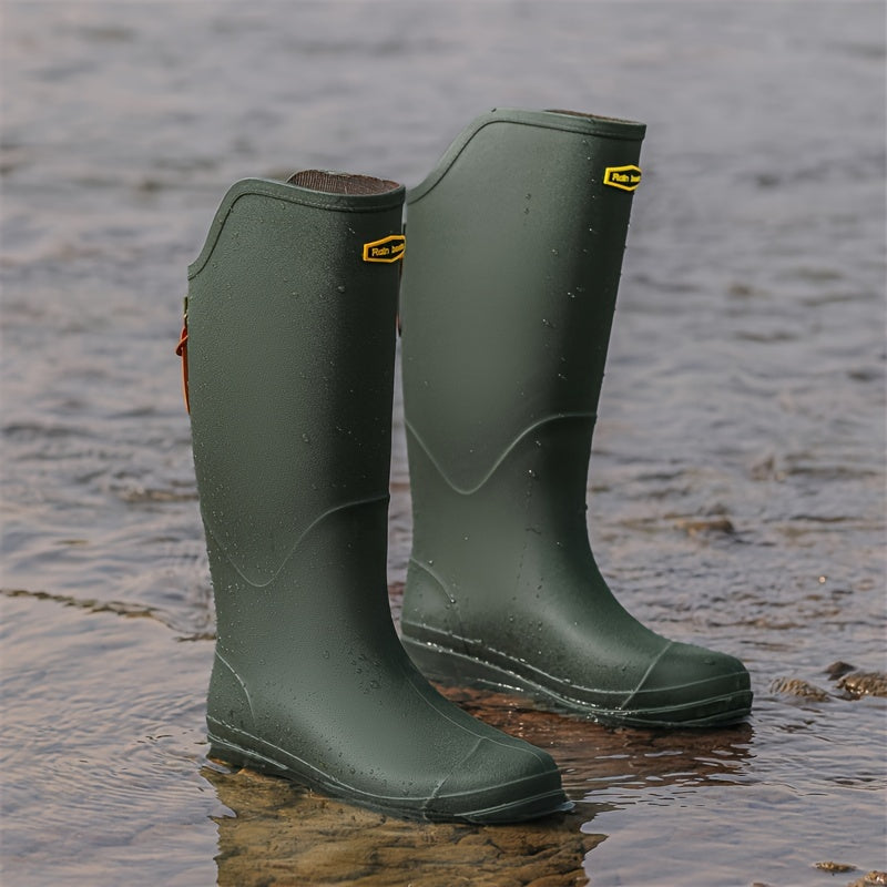 Tall Waterproof Boots Non-Slip Outdoor Women's and Men's Rain Footwear Rubber Garden City Walking | Sansoti
