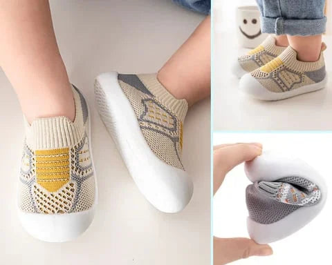 Antislip Babyschoensokken met TPR Zool Katoenen Bovenwerk voor Wandelende Peuters Eerste Stapjes Indoor | Sansoti