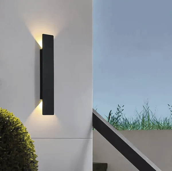 Aluminiowa zewnętrzna lampa ścienna LED, wodoodporna IP65, nowoczesne oświetlenie elewacyjne, tarasowe i ogrodowe | Sansoti
