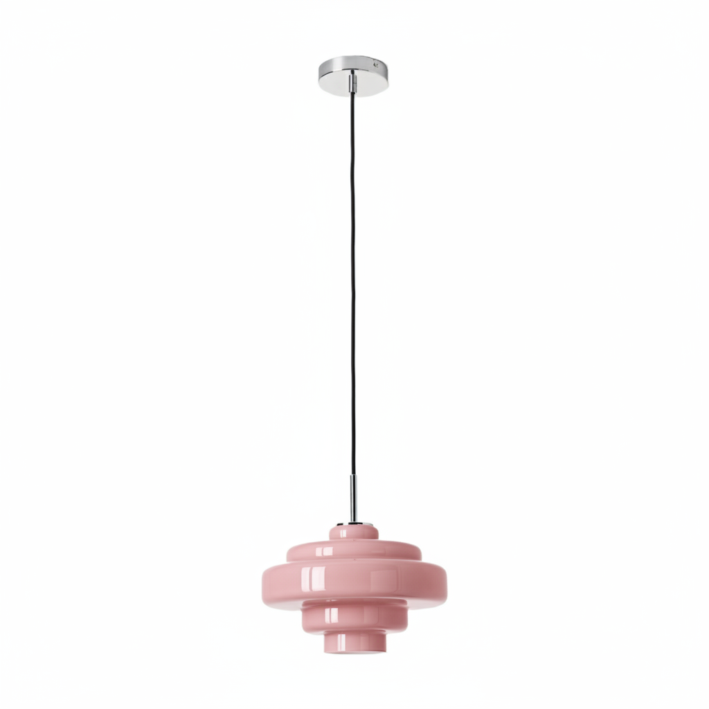 Gekleurde Glazen Hanglamp met Verstelbare Ophanging – Moderne Lichtpunt voor Eetkamer Keuken Woonkamer | Sansoti