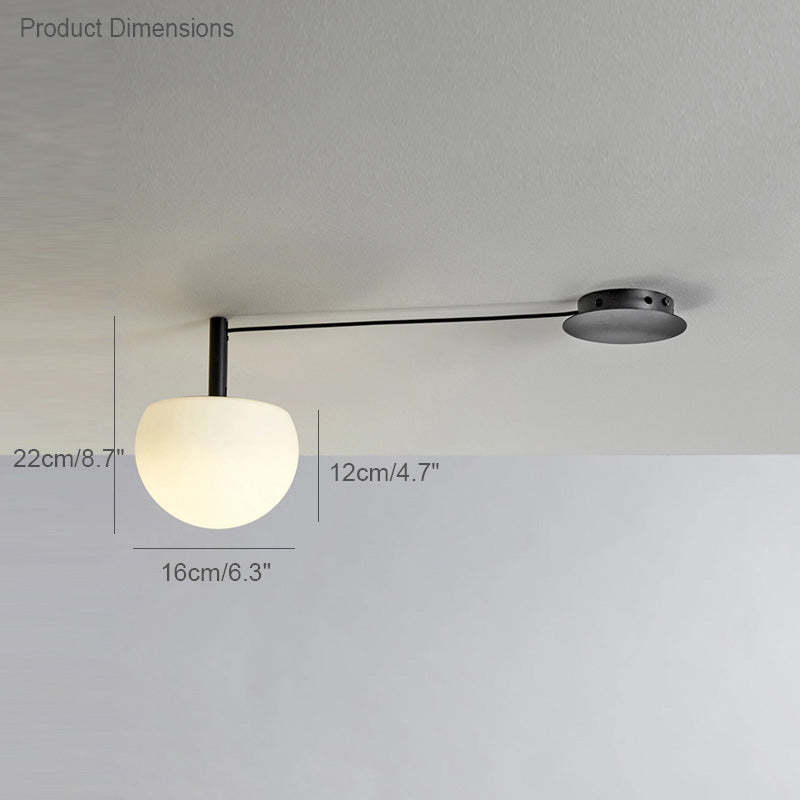 Deckenleuchte Glaskugeln Verstellbar Metall Weiß Wohnzimmer Schlafzimmer Modern | Restfield