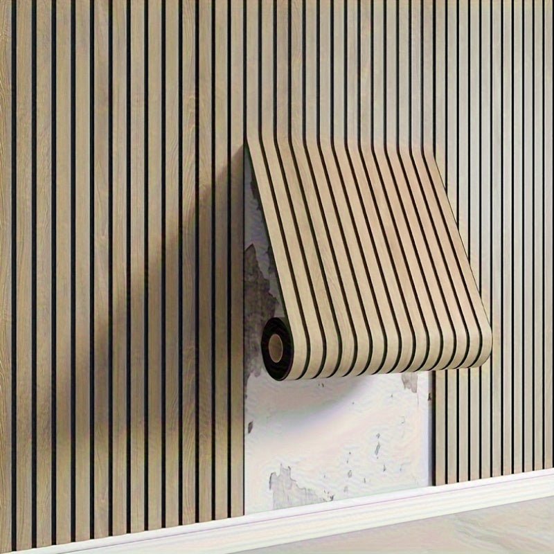 Panneaux muraux autocollants effet bois 3D PVC lambris mur d'accent 40x300 cm salon | Restfield