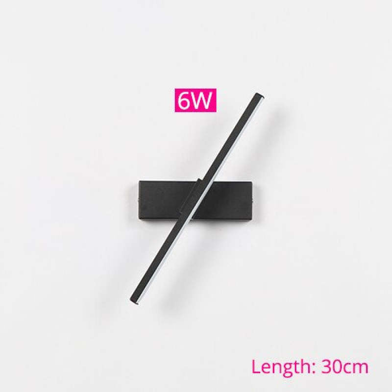 Modern LED Wall Light, Adjustable, Black and White, 30-50 cm, Accent Lighting for Hallway, Bedroom and Living Room | Sansoti