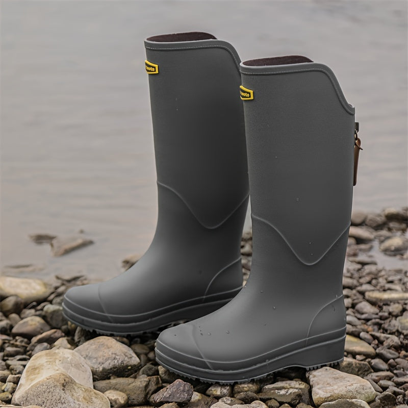 Tall Waterproof Boots Non-Slip Outdoor Women's and Men's Rain Footwear Rubber Garden City Walking | Sansoti