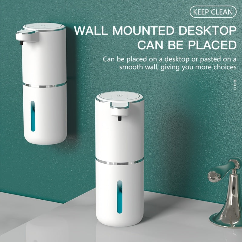 Automatische Zeepdispenser Sensor 380ml Kunststof Wit Badkamer Keuken Wandmontage Schuimdispenser USB Oplaadbaar | Sansoti