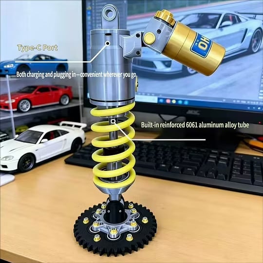 Shock-Absorbing Table Lamp with Touch Control and Dimmable LED Light for Desk Gaming Workspace Bedroom | Sansoti
