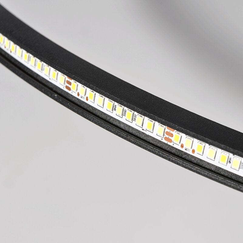 Round dimmable LED ceiling light, metal and acrylic, 30-50cm, black and white, modern ceiling lighting for living room and bedroom | Sansoti
