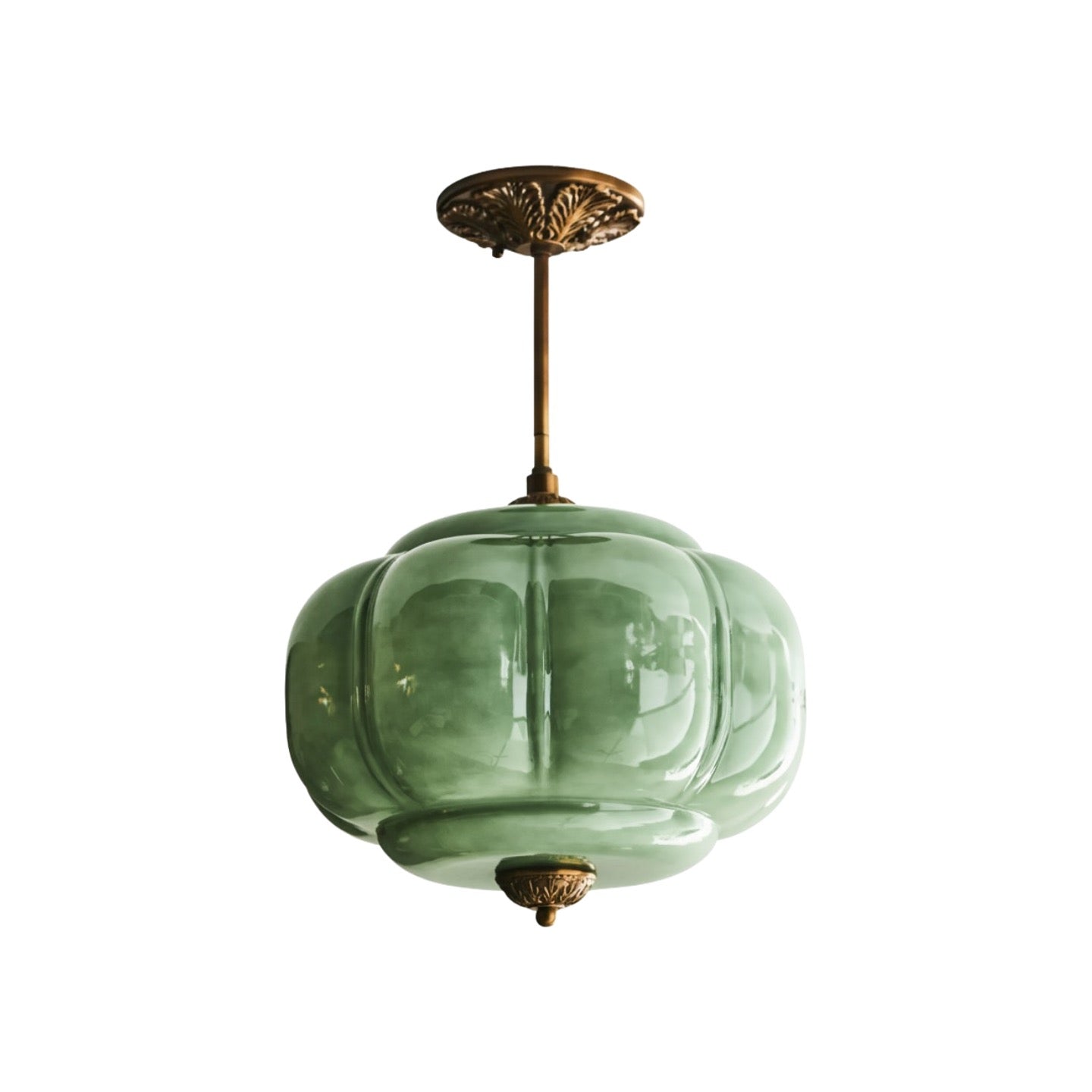 Vintage Melkglazen Hanglamp met Gegolfde Rand – Scandinavische Sfeerverlichting voor Keuken en Slaapkamer | Sansoti