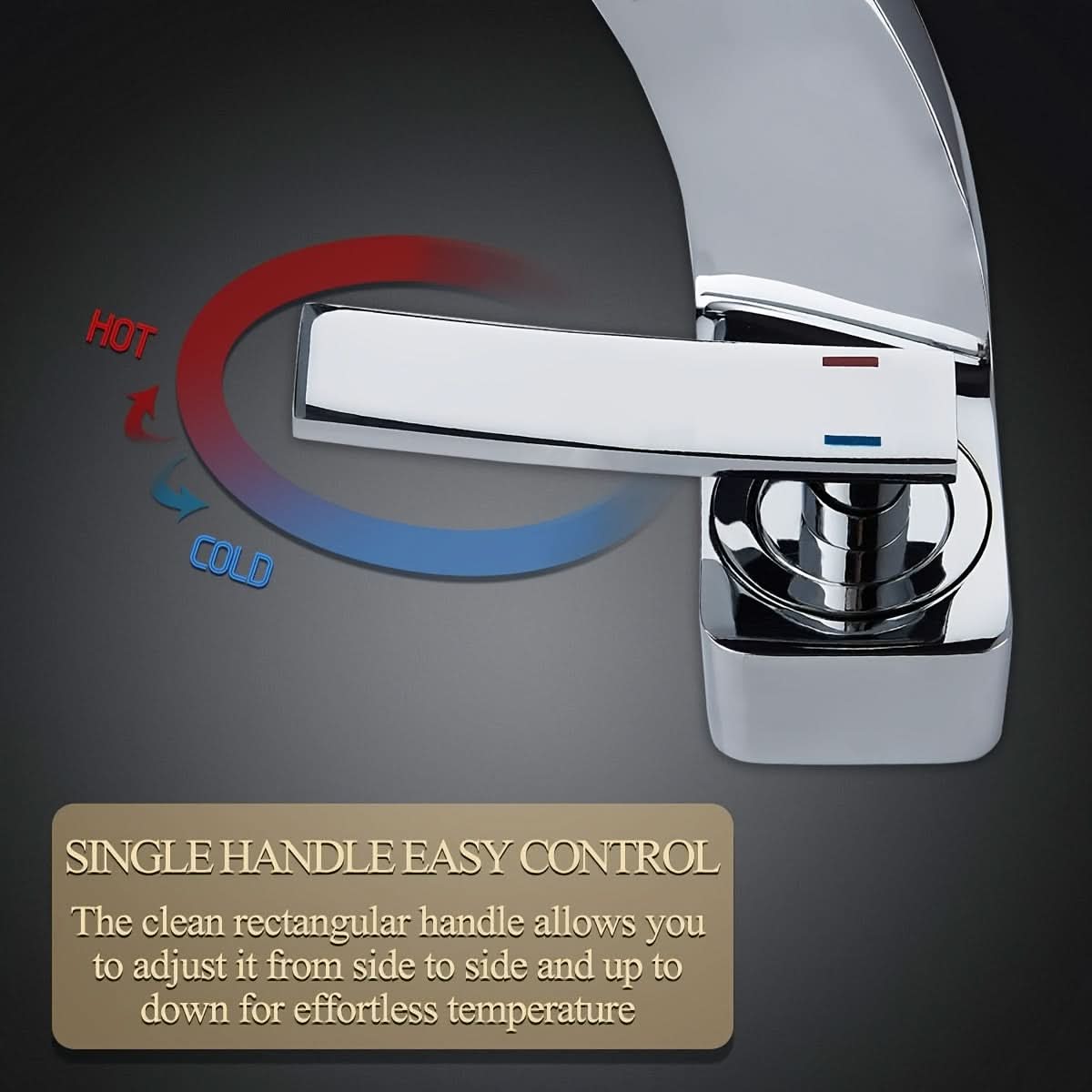 Robinet de salle de bains effet cascade en RVS304, mitigeur, chrome, or, noir, robinet de lavabo au design moderne, mélangeur de vasque | Sansoti