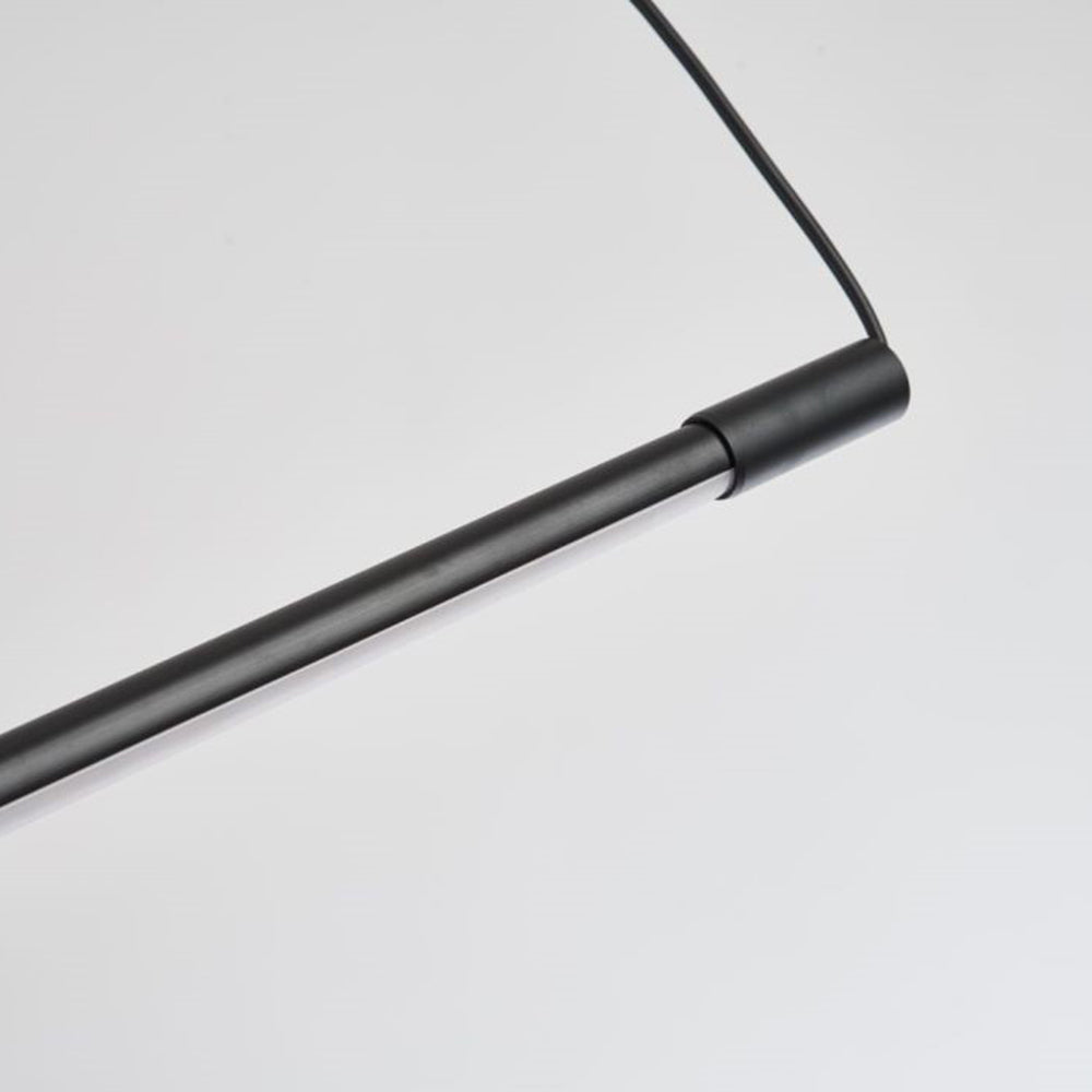 Linear Pendant Light Black Metal LED Dimmable Acrylic Dining Table Living Room Bedroom Ceiling Light | Sansoti