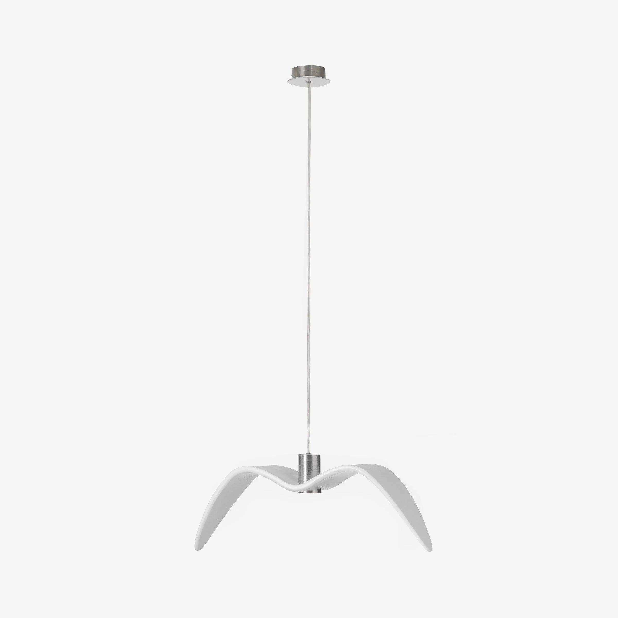 Suspension LED Design Oiseau Résine Aluminium Blanc Noir 3000K 4000K 6000K Salon Suspension Minimaliste Organique Plafonnier | Restfield