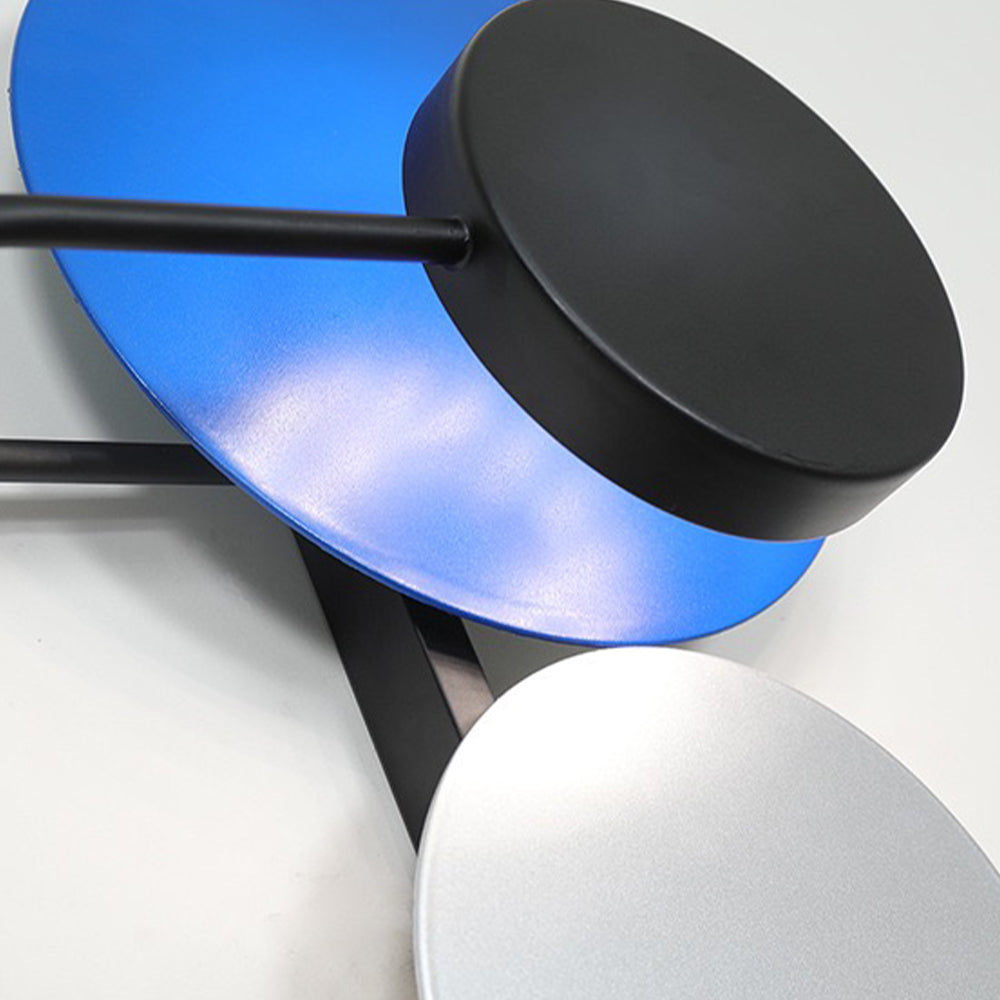 Moderne runde LED-Wandleuchte aus Metall in Rosa, Blau, Grün oder Rot für Wohnzimmer, Schlafzimmer, Esszimmer und Arbeitszimmer | Sansoti
