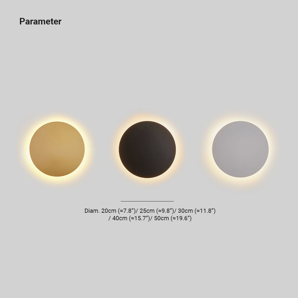 Runde Metall-Wandleuchte LED Moderne Strahlen Schwarz Weiß Gold Schlafzimmer Wohnzimmer Designbeleuchtung 20-50cm | Sansoti
