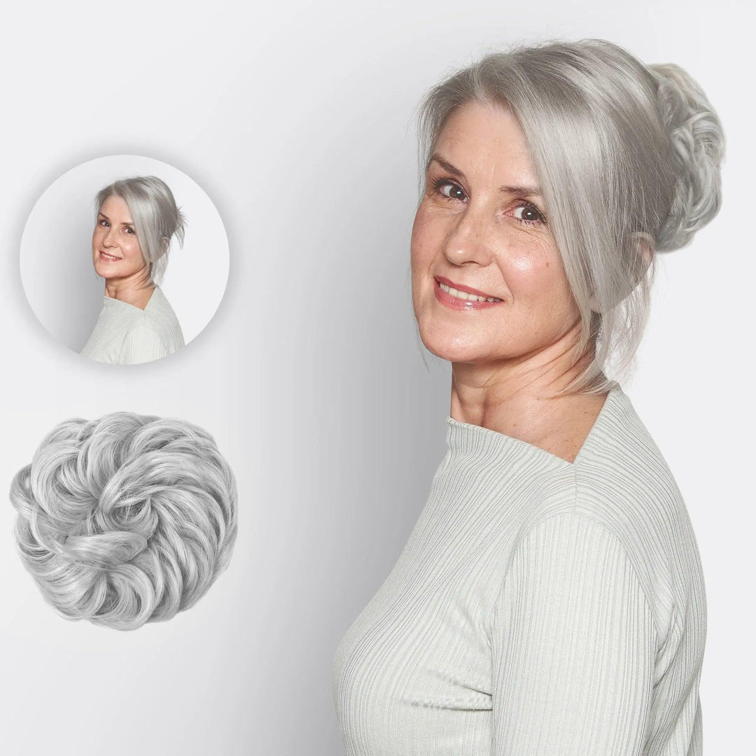 Haarextension Scrunchie Synthetisch Haar Volume Knot Elastiek Diverse Kleuren Haar Styling Accessoire Haaropsteek | Sansoti