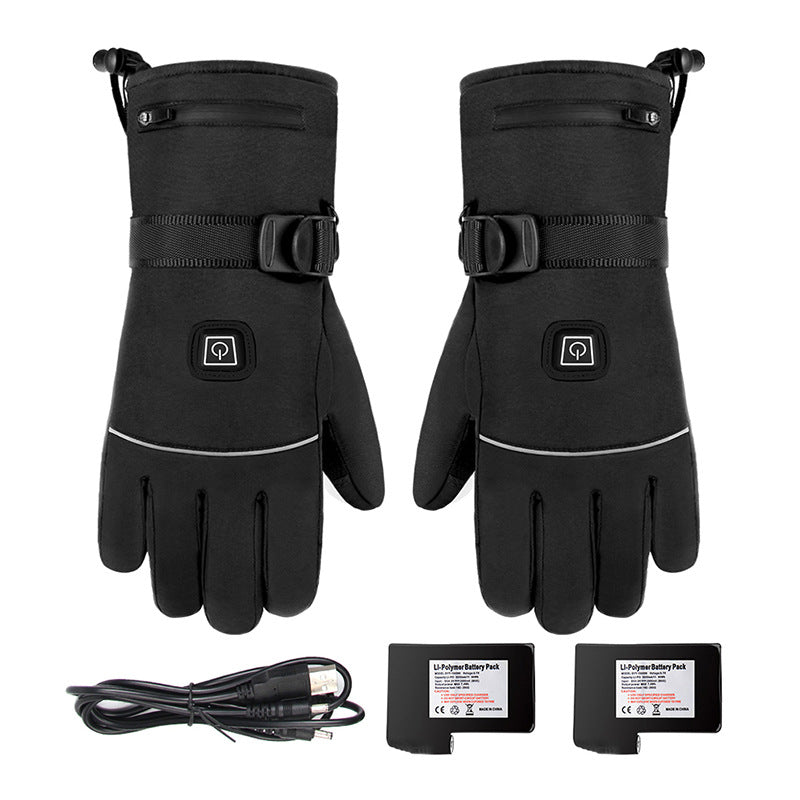 Heated Gloves Touchscreen Waterproof Thermal Winter Gloves Skiing Motorcycling Outdoor Sports | Sansoti