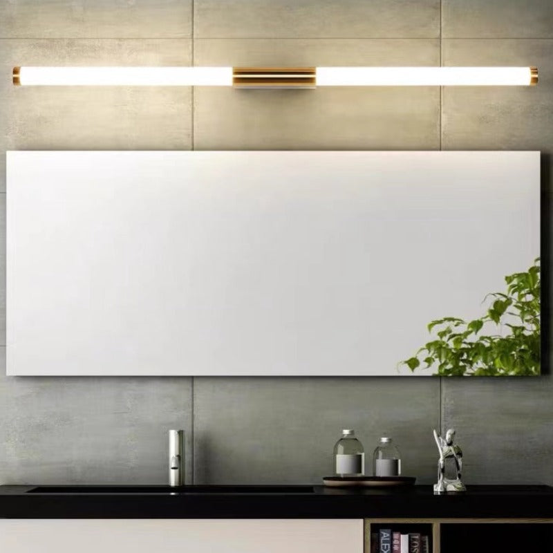 Lineaire Wandlamp Goud Metaal Acryl Badkamer Spiegel Waterdicht Modern Minimalistisch LED Verlichting | Sansoti