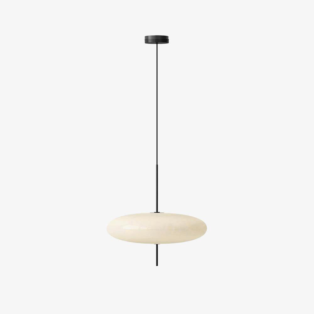 Opaalwitte Schijfhanglamp Elliptisch Design Glas-Effect Polymeer 3-4 Lichtpunten E26/E27 Moderne Designlamp Scandinavische Stijl Zwart of Wit Scandinavisch Interieur | Sansoti