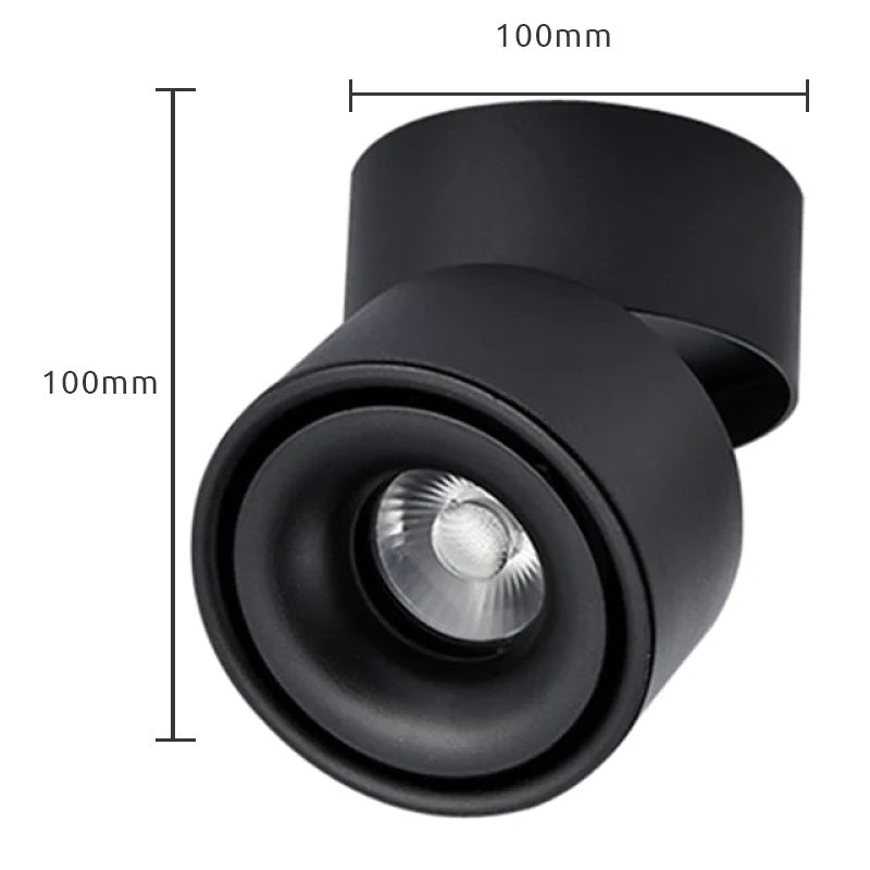 Round LED Recessed Ceiling Spotlight Small Metal 10cm White Black Modern Lighting Hallway Corridor Living Room Kitchen | Sansoti