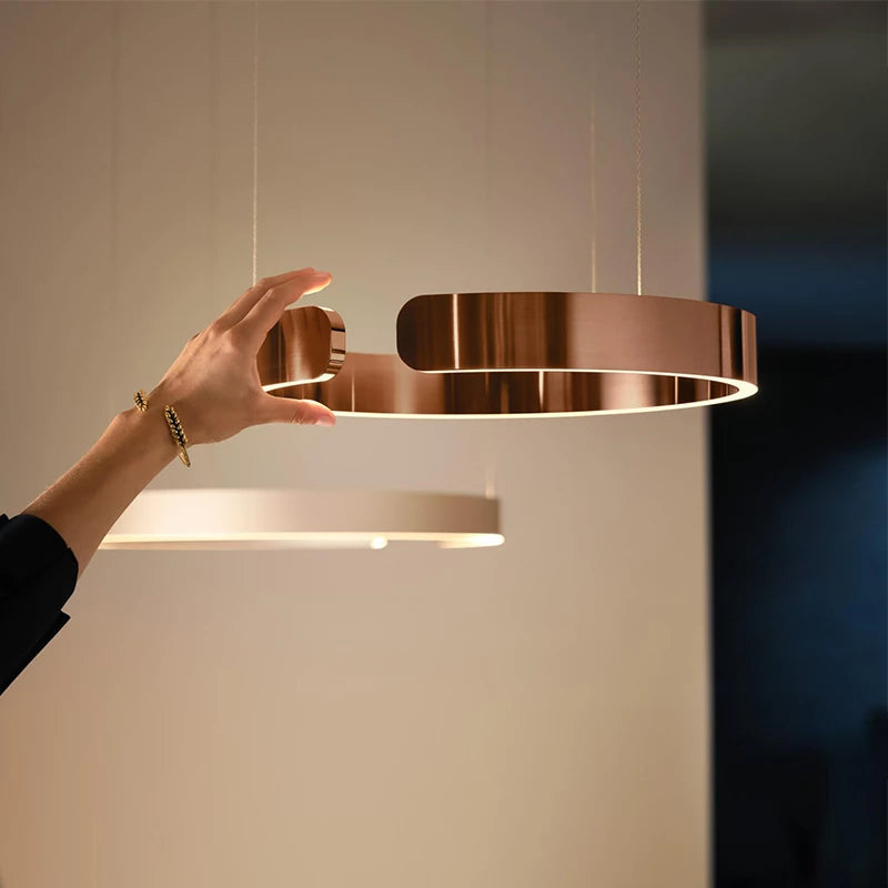 Ronde LED Hanglamp Meerdere Maten Eettafel Woonkamer Design Ringlamp Modern | Sansoti