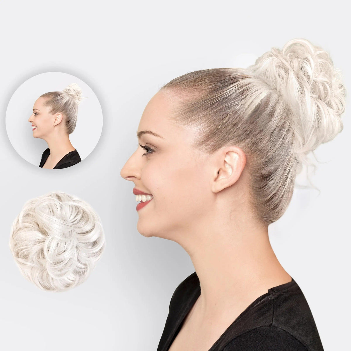 Haarextension Scrunchie Synthetisch Haar Volume Knot Elastiek Diverse Kleuren Haar Styling Accessoire Haaropsteek | Sansoti