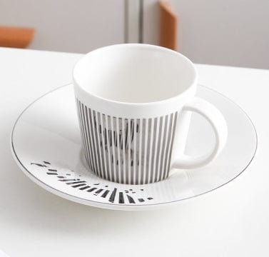 Kaffeetasse mit Spiegelreflexionsuntertasse Keramik Design Set | Restfield