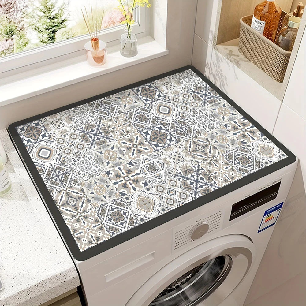 Beschermende Apparaatmat met Retro of Modern Design – Anti-Slip Microvezeldoek voor Keukenapparaten – Stijlvolle Bescherming tegen Krassen, Stof en Vocht – Verkrijgbaar in Retro Plaid, Blauw, Grijs, Desert en Abstract – 20x24 inch | Sansoti