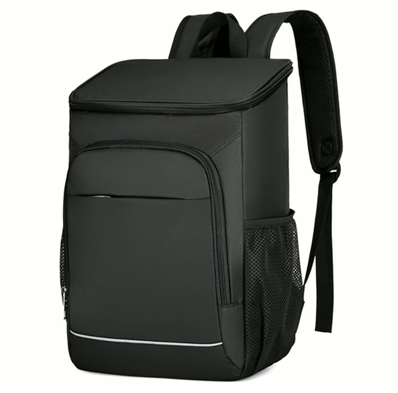 Koelrugzak Geïsoleerd 18L 30L Waterdicht Oxford Nylon Zwart Grijs Picknick Camping Strand | Sansoti
