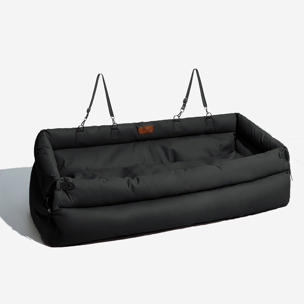 Hondenautostoel Luxe Kunstleer Reismand Large Deluxe Veilig & Comfortabel voor Middelgrote Grote Honden | Sansoti