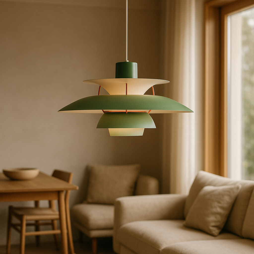 Suspension métal E27 vert table à manger salon lampe design superposée suspension scandinave éclairage d’ambiance intérieur | Restfield