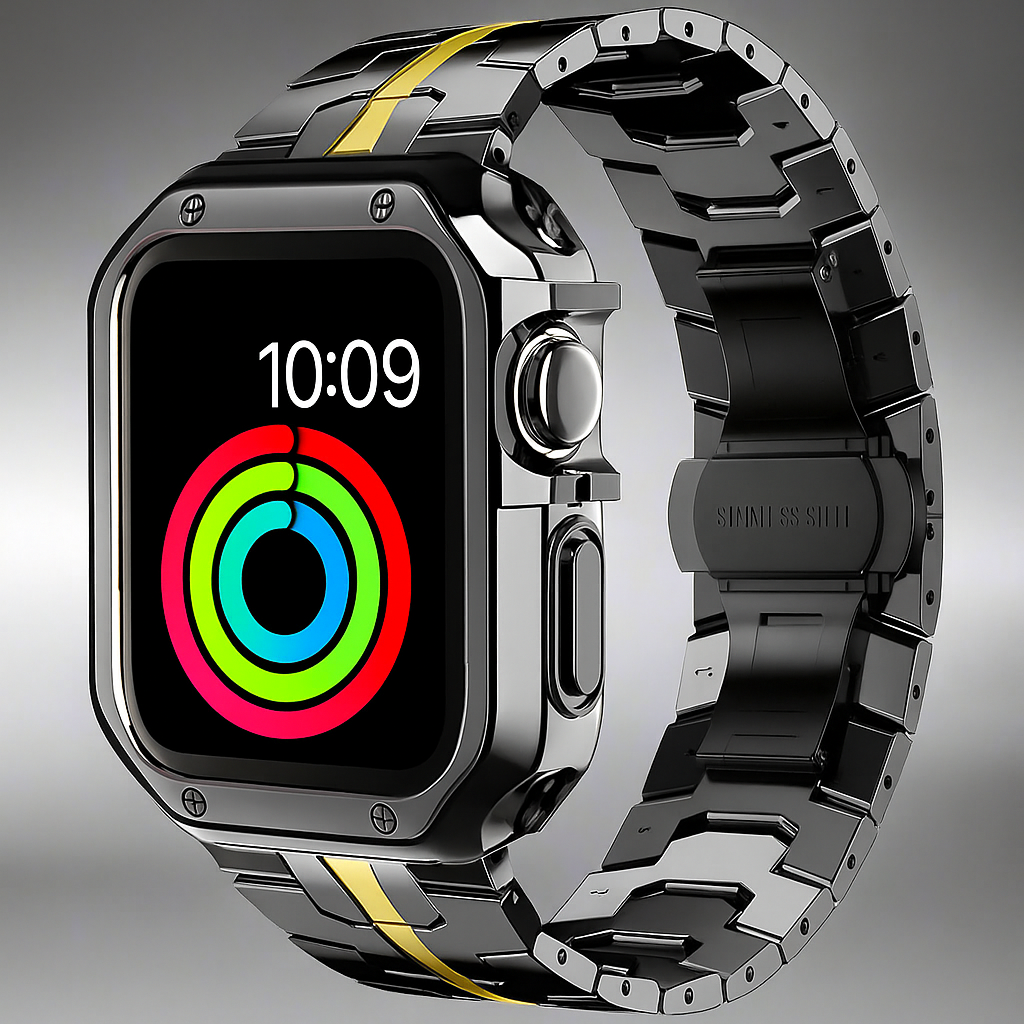 Kit de protection pour montre en titane, bracelet de smartwatch, boîtier 42 mm 46 mm 49 mm, bracelet sport à maillons métalliques | Sansoti