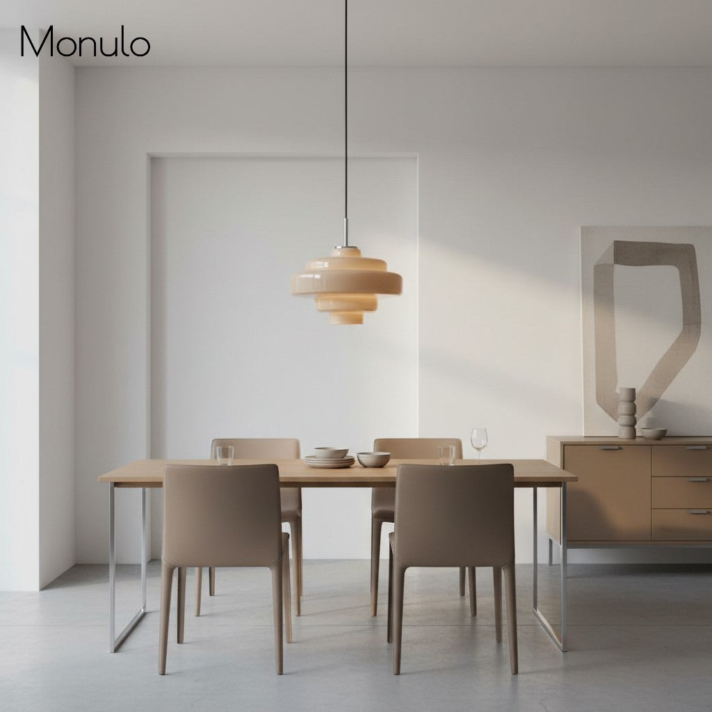 Gekleurde Glazen Hanglamp met Verstelbare Ophanging – Moderne Lichtpunt voor Eetkamer Keuken Woonkamer | Sansoti