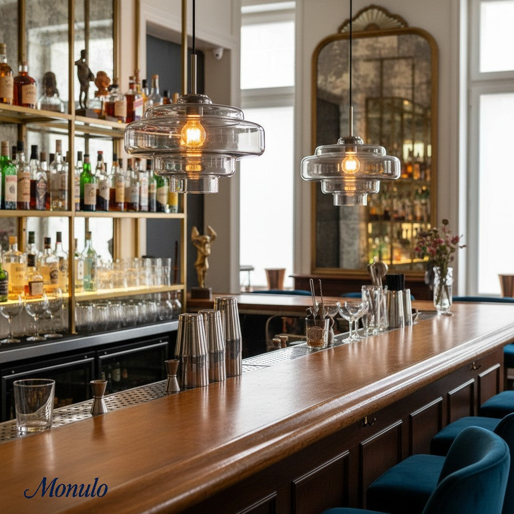 Gekleurde Glazen Hanglamp met Verstelbare Ophanging – Moderne Lichtpunt voor Eetkamer Keuken Woonkamer | Sansoti