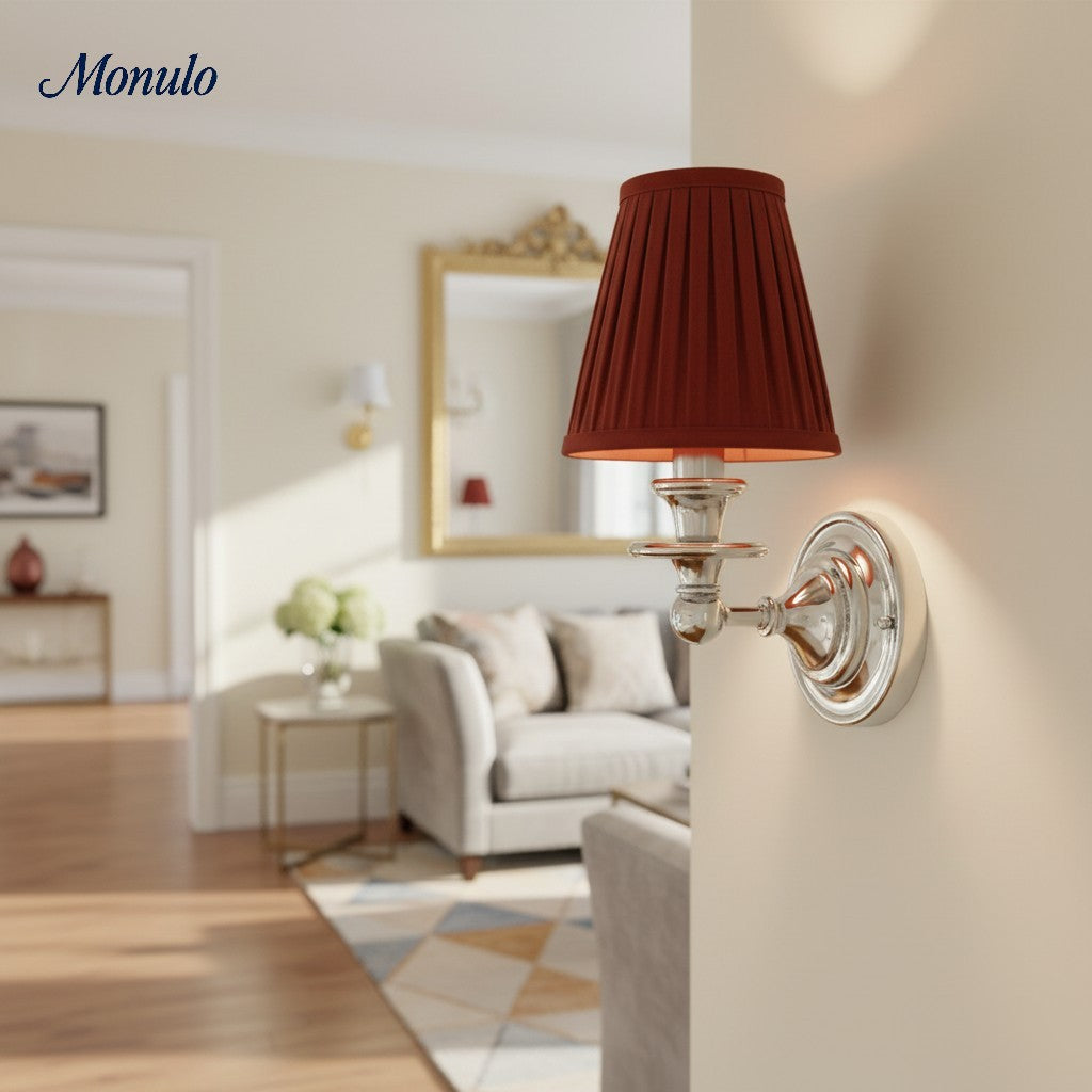 Wandlamp met stoffen kap en zwanenhalsarm – smeedijzeren armatuur met verstelbare leeslamp | Sansoti