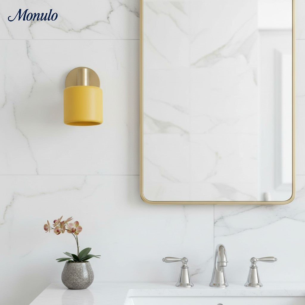 Keramische Ronde Wandlamp Wit Minimalistisch Flush Mount Verlichting voor Hal en Gang | Sansoti