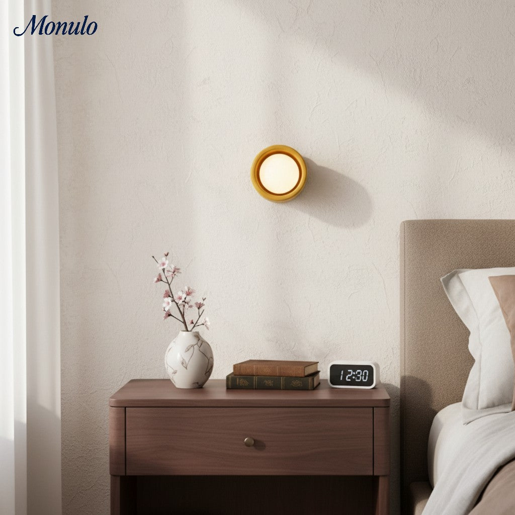 Keramische Ronde Wandlamp Wit Minimalistisch Flush Mount Verlichting voor Hal en Gang | Sansoti