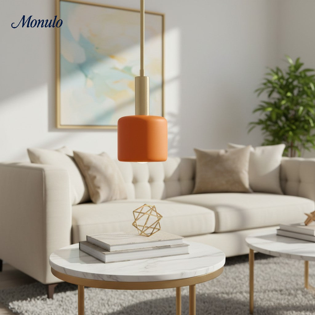 Porselein Hanglamp Minimalistisch Design Wit Groen Zwart Oranje Geel Eetkamer Keuken | Sansoti