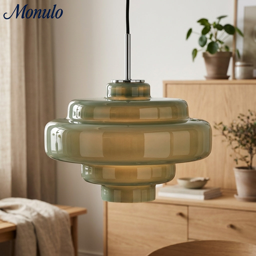 Gekleurde Glazen Hanglamp met Verstelbare Ophanging – Moderne Lichtpunt voor Eetkamer Keuken Woonkamer | Sansoti