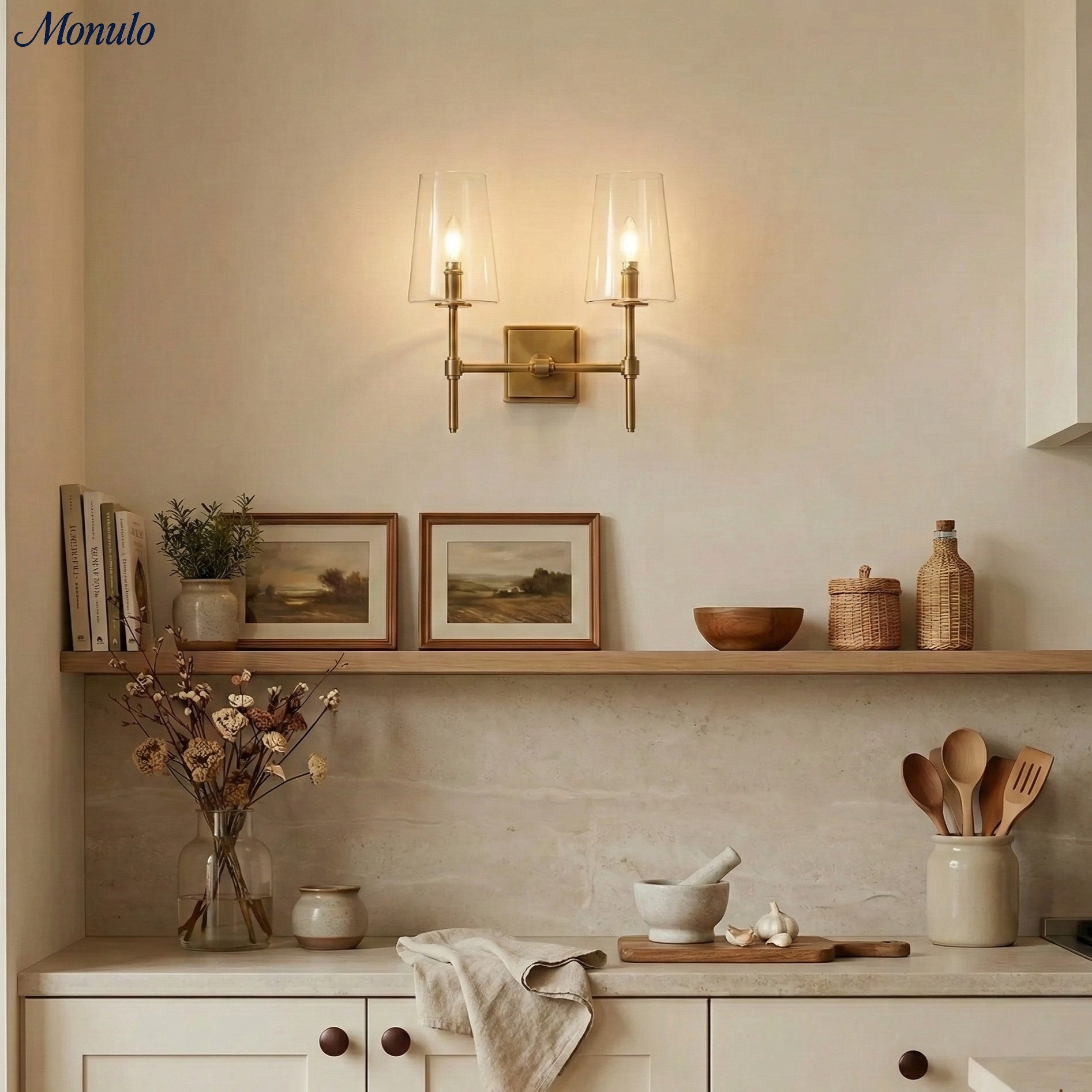 Glazen Wandlamp met Helder Glas – Enkelvoudige tot Drievoudige Configuratie – Elegante Badkamerverlichting | Sansoti