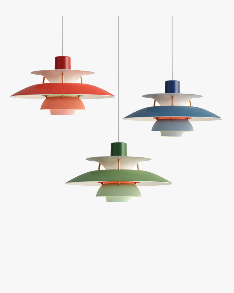 Skandinavische Hängelampe Esstisch Metall Bunt Retro Dänisches Design Wohnzimmer Kücheninsel | Restfield