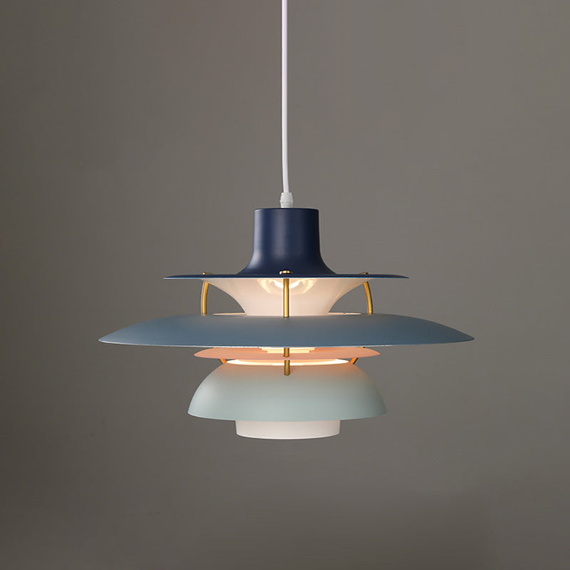 Skandinavische Hängelampe Esstisch Metall Bunt Retro Dänisches Design Wohnzimmer Kücheninsel | Restfield