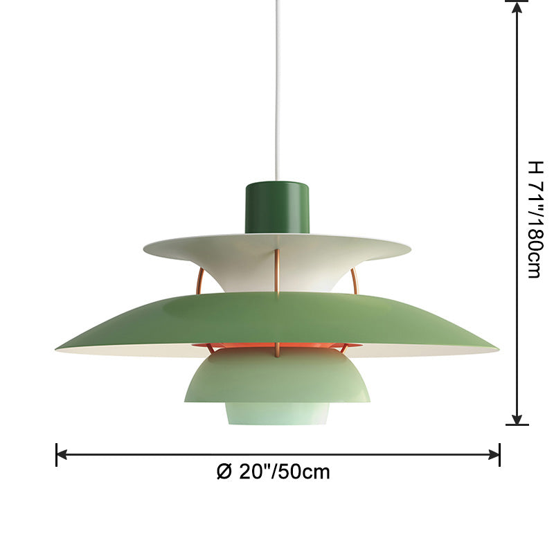 Skandinavische Hängelampe Esstisch Metall Bunt Retro Dänisches Design Wohnzimmer Kücheninsel | Restfield
