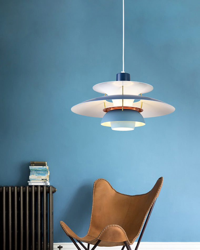 Skandinavische Hängelampe Esstisch Metall Bunt Retro Dänisches Design Wohnzimmer Kücheninsel | Restfield