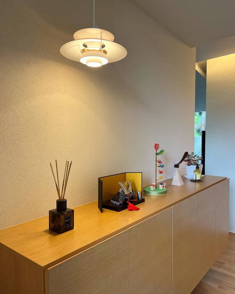 Skandinavische Hängelampe Esstisch Metall Bunt Retro Dänisches Design Wohnzimmer Kücheninsel | Restfield