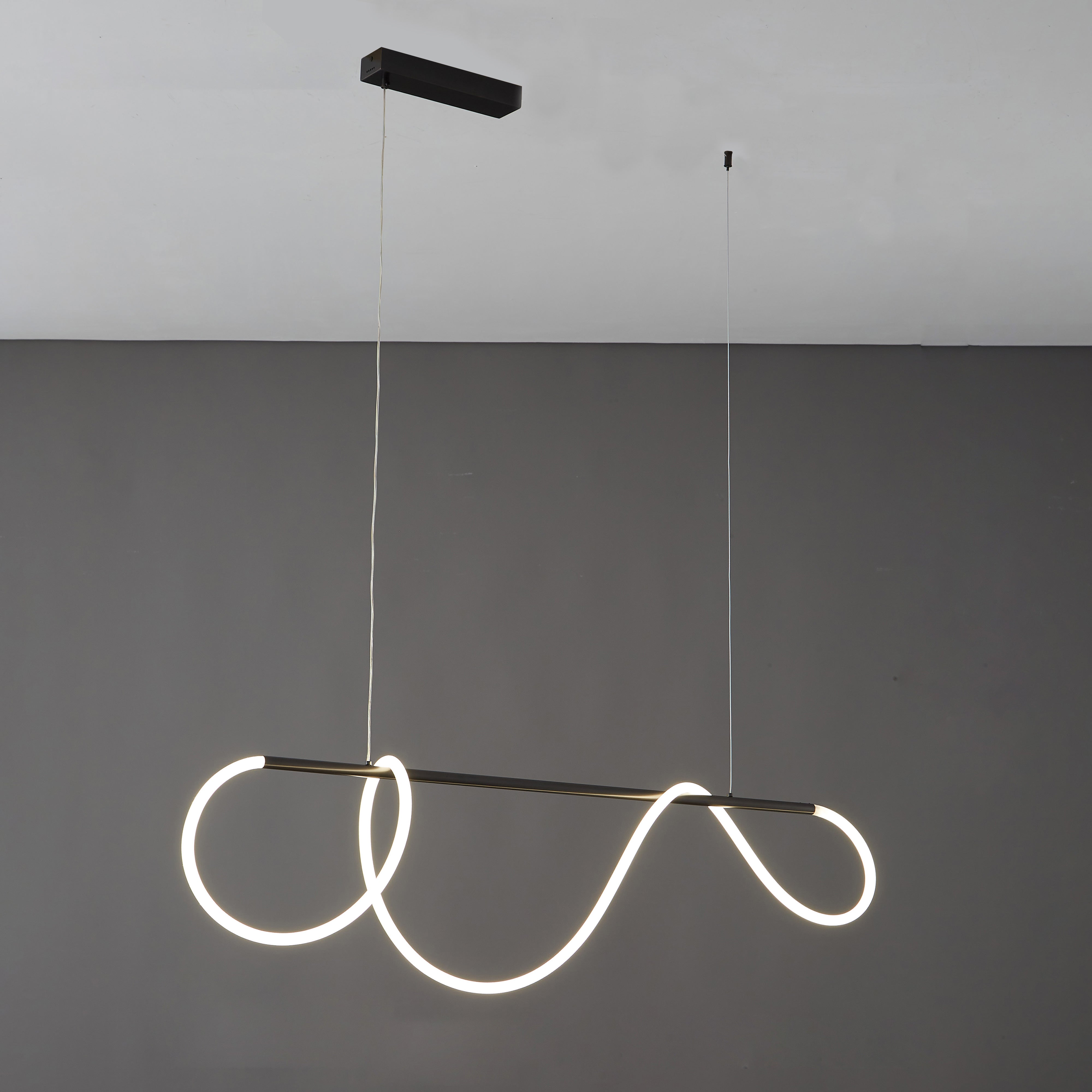 Hanglamp Touw Led Cirkel Messing Dimbaar 3 Maten Eetkamer Woonkamer Minimalistisch | Sansoti